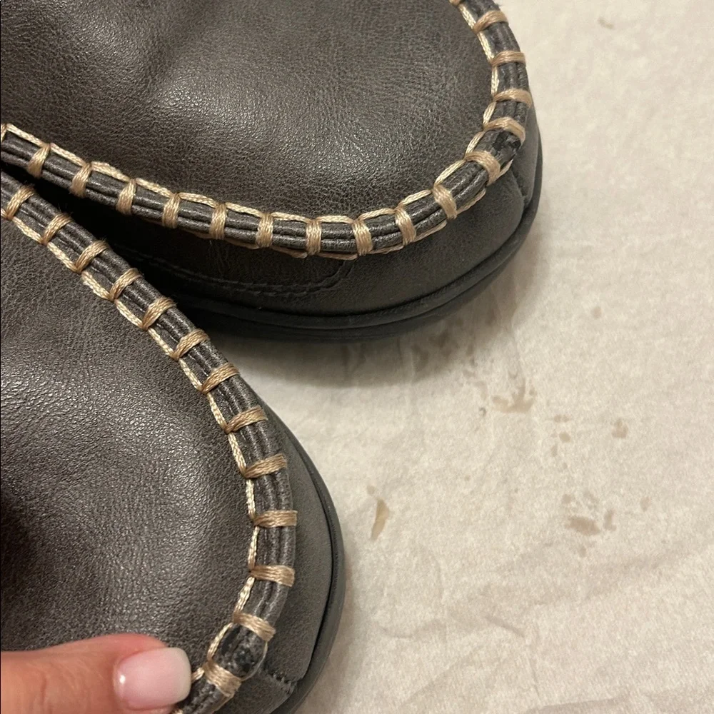 Haggar Brown Loafers with Faux Fur Lining